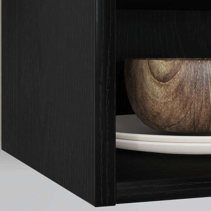 vidaXL Hanging Cabinet Black oak 30 x 29.5 x 60 cm Engineered Wood