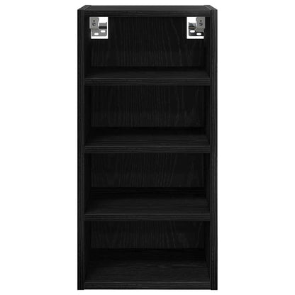 vidaXL Hanging Cabinet Black oak 30 x 29.5 x 60 cm Engineered Wood