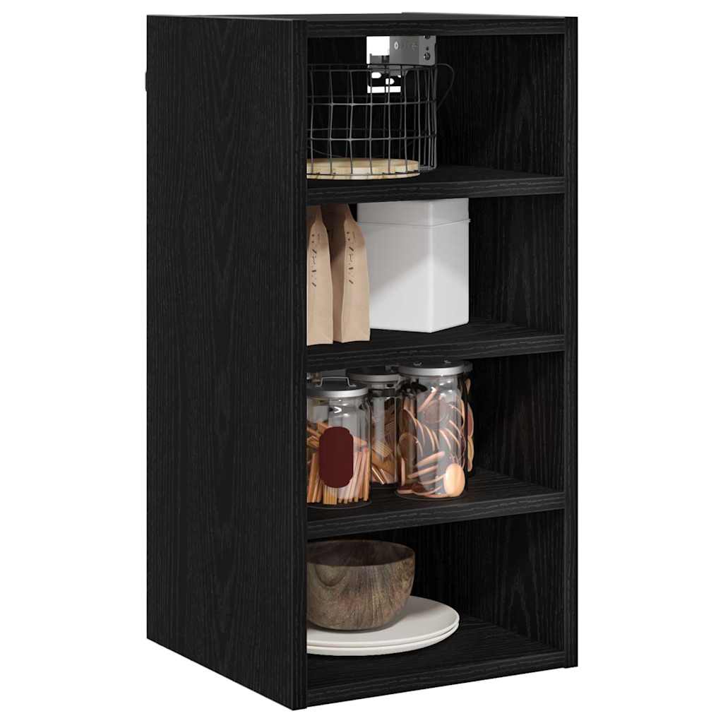 vidaXL Hanging Cabinet Black oak 30 x 29.5 x 60 cm Engineered Wood