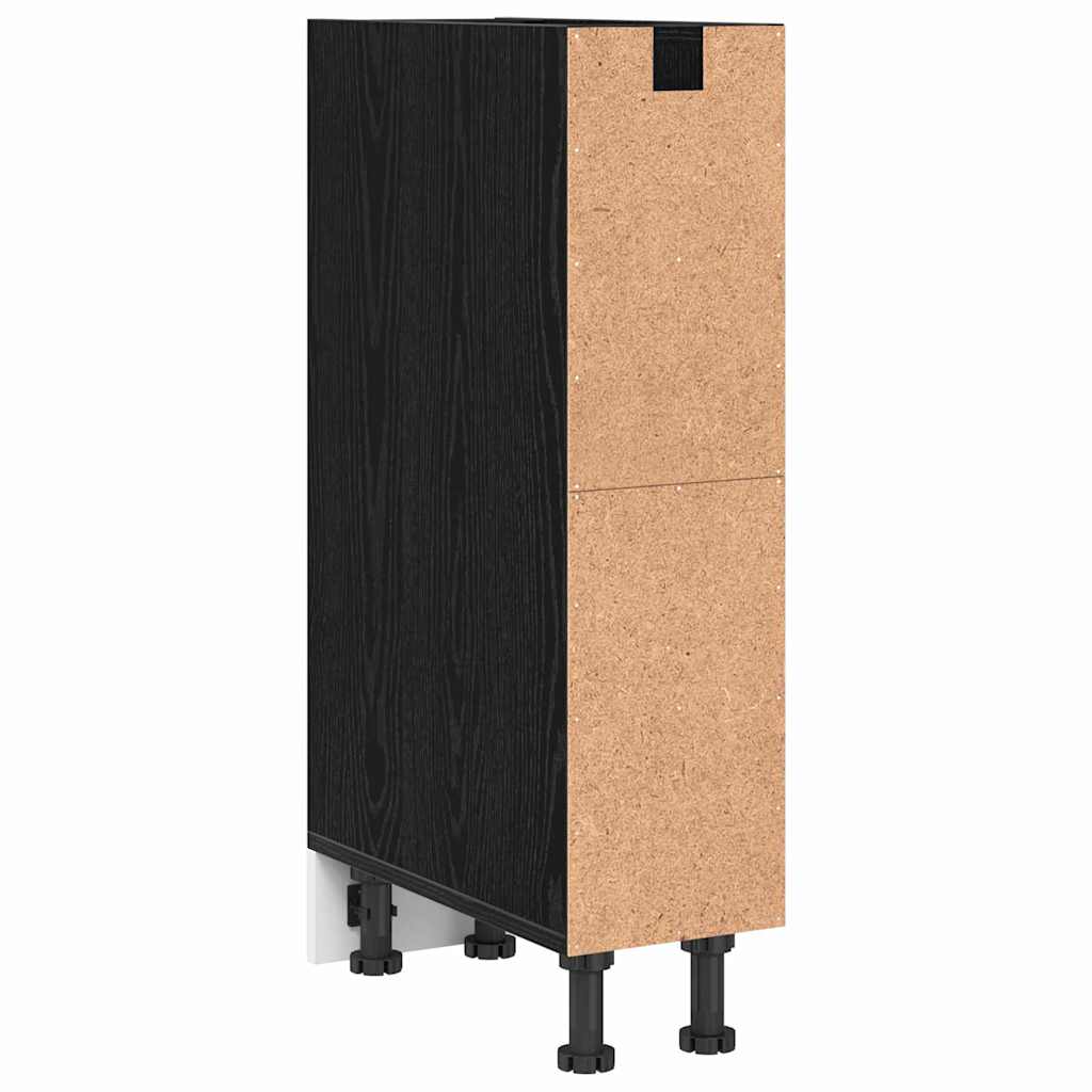 vidaXL Kitchen Base Cabinet with Shelf Black oak 20 x 44.5 x 81.5 cm