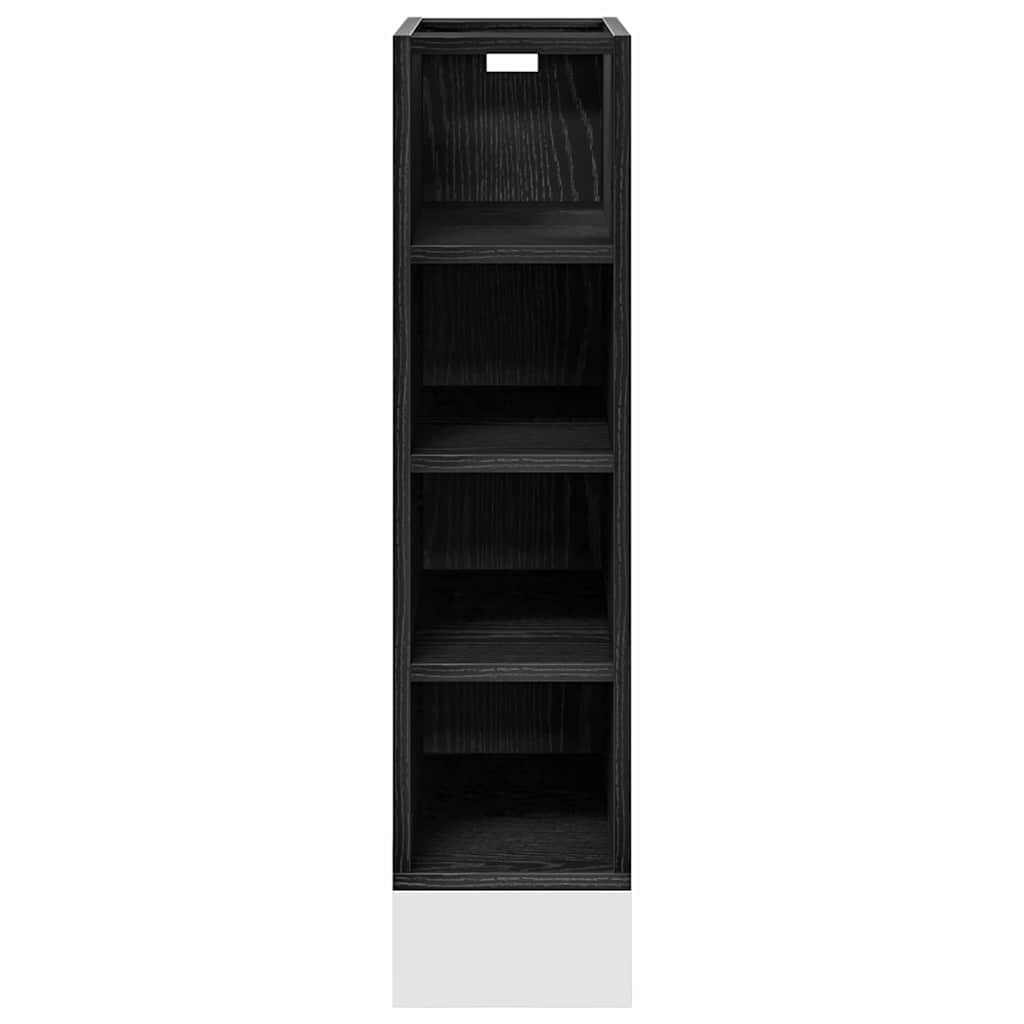 vidaXL Kitchen Base Cabinet with Shelf Black oak 20 x 44.5 x 81.5 cm
