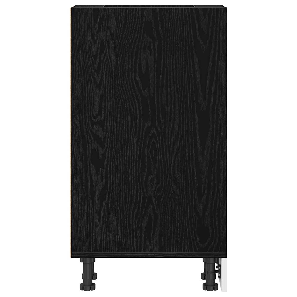 vidaXL Kitchen Base Cabinet with Shelf Black oak 20 x 44.5 x 81.5 cm