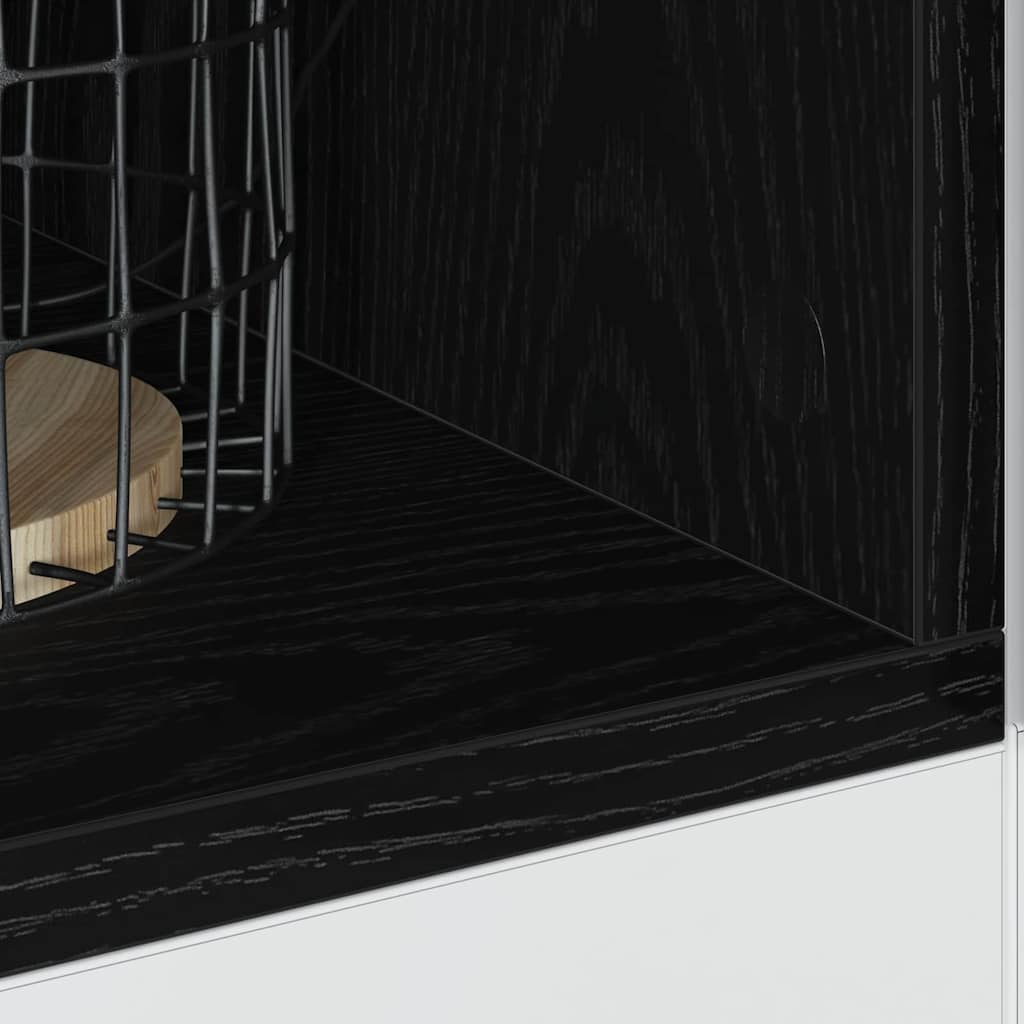 vidaXL Kitchen Base Cabinet Black oak 30 x 44.5 x 81.5 cm