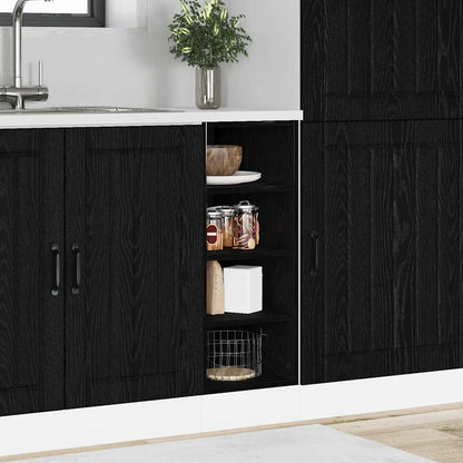 vidaXL Kitchen Base Cabinet Black oak 30 x 44.5 x 81.5 cm