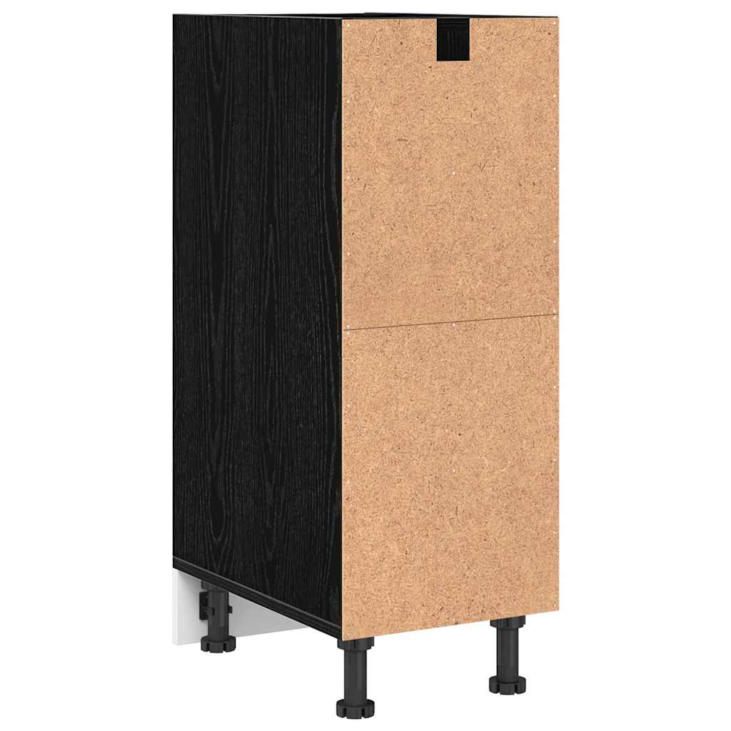 vidaXL Kitchen Base Cabinet Black oak 30 x 44.5 x 81.5 cm