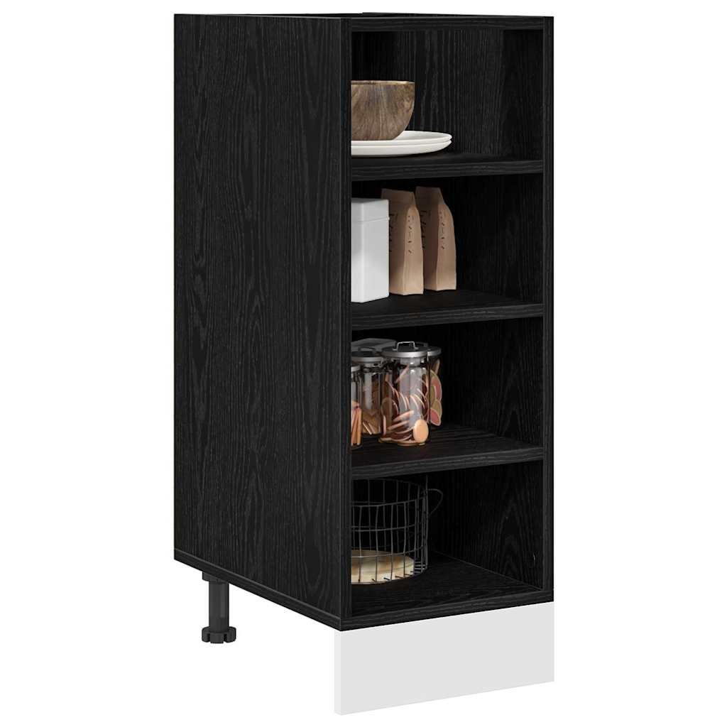 vidaXL Kitchen Base Cabinet Black oak 30 x 44.5 x 81.5 cm