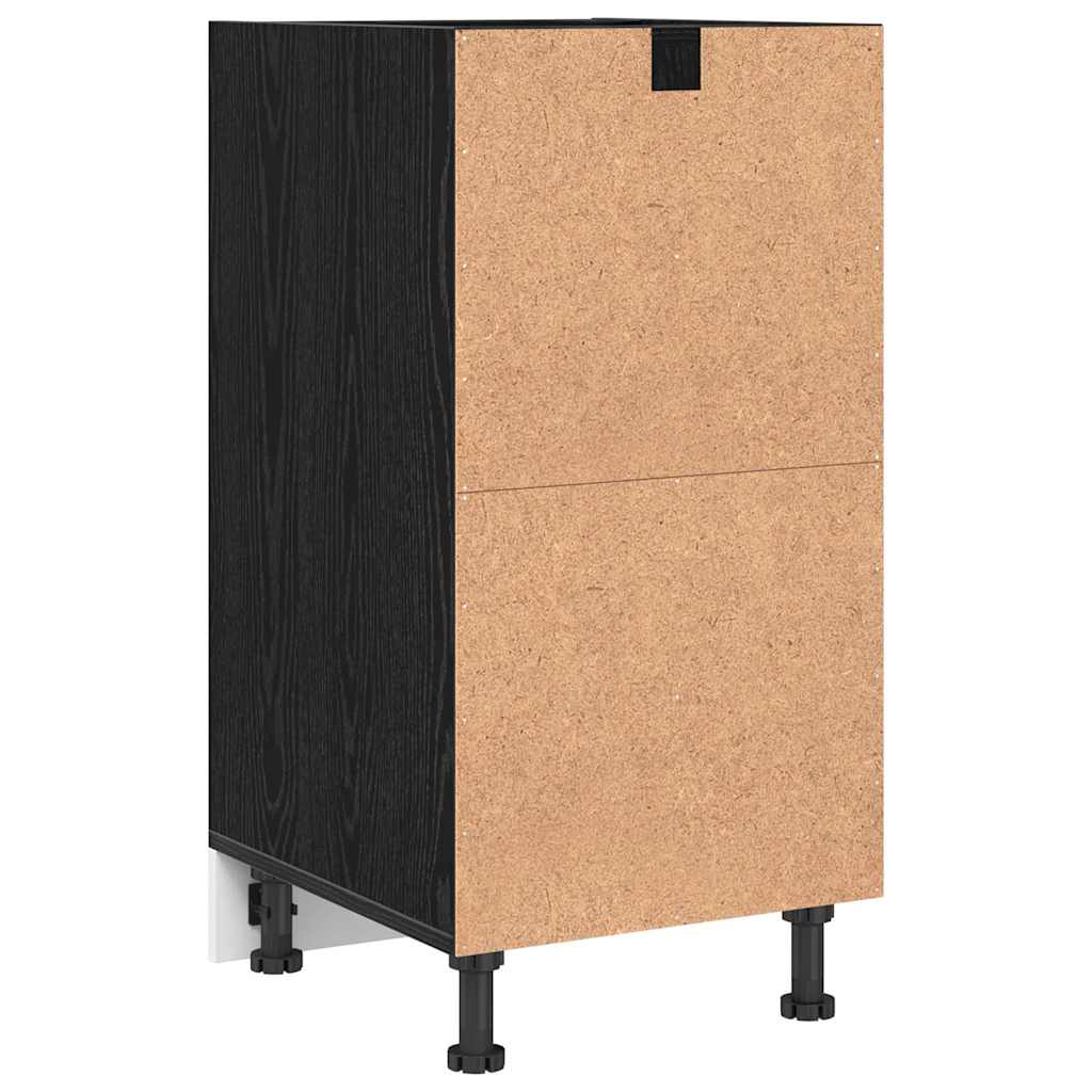 vidaXL Kitchen Base Cabinet with Drawer Black oak 40 x 44.5 x 81.5 cm