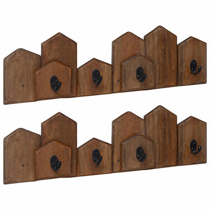 vidaXL Hanger Brown 48 x 8 x 15 cm Solid Mahogany Wood