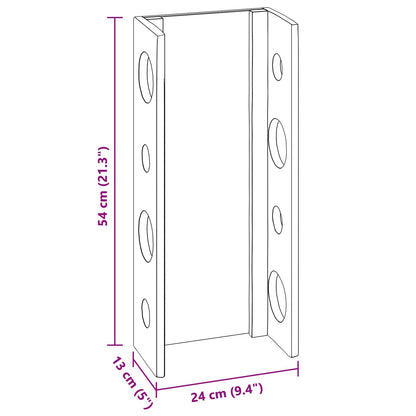 vidaXL Rack Brown 24 x 13 x 54 cm Solid Mahogany Wood