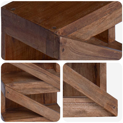 vidaXL Wine Rack Natural 24 x 14 x 80 cm Solid Mahogany Wood