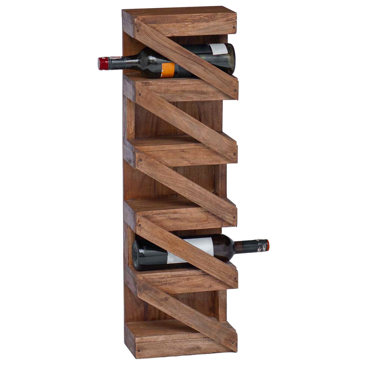 vidaXL Wine Rack Natural 24 x 14 x 80 cm Solid Mahogany Wood