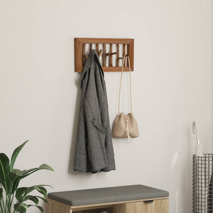 vidaXL Coat Hook Natural 50 x 10 x 25 cm Solid Mahogany Wood