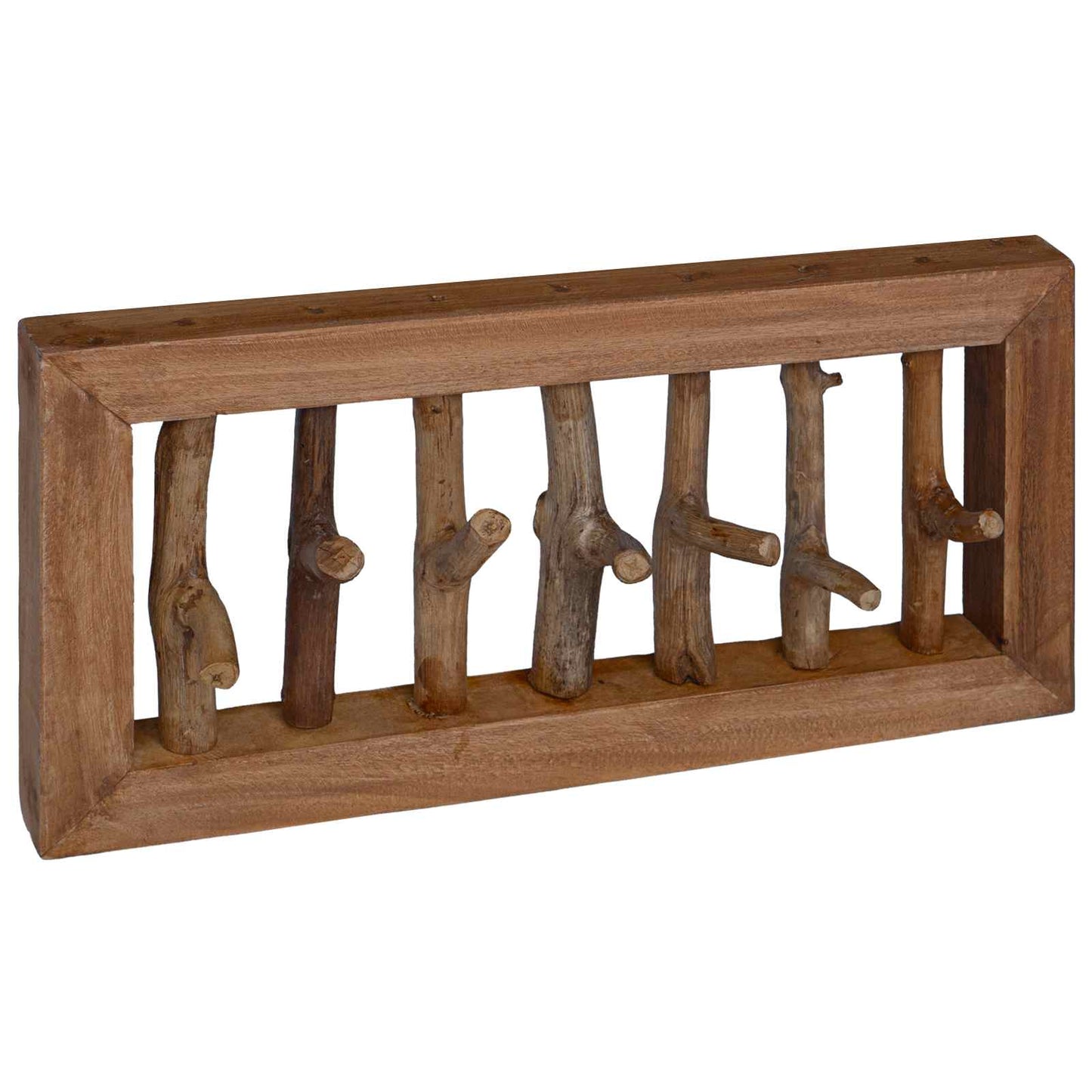 vidaXL Coat Hook Natural 50 x 10 x 25 cm Solid Mahogany Wood