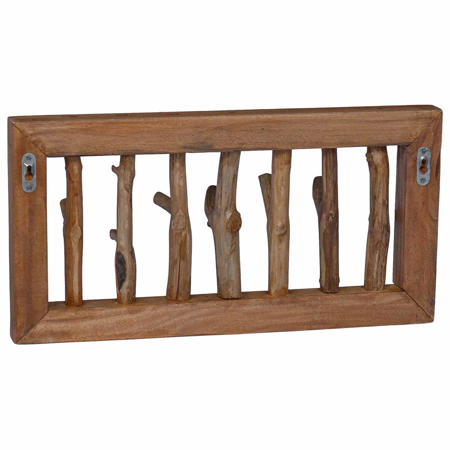 vidaXL Coat Hook Natural 50 x 10 x 25 cm Solid Mahogany Wood