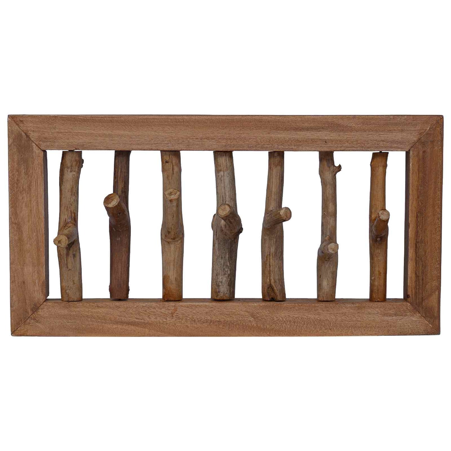 vidaXL Coat Hook Natural 50 x 10 x 25 cm Solid Mahogany Wood