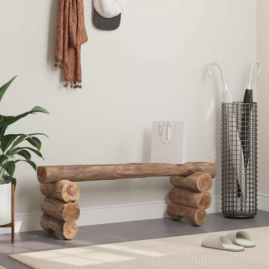 vidaXL Bench Natural 110 x 30 x 34 cm Solid Teak Wood