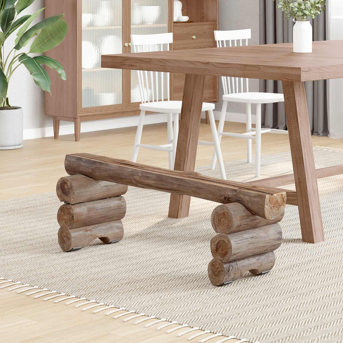 vidaXL Bench Natural 110 x 30 x 34 cm Solid Teak Wood