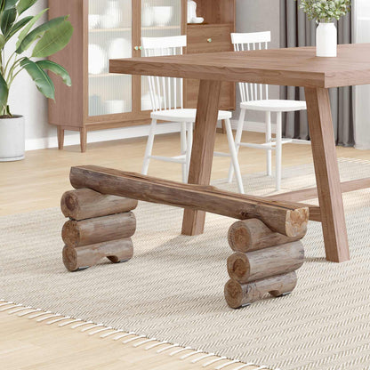 vidaXL Bench Natural 110 x 30 x 34 cm Solid Teak Wood