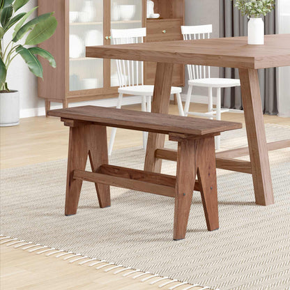 vidaXL Bench Natural 100 x 30 x 51 cm Solid Reclaim wood