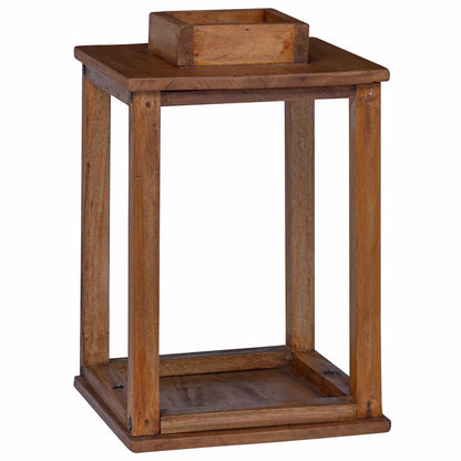 vidaXL Lantern 3 pcs Natural Mahogany Wood