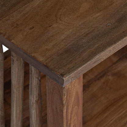vidaXL Bedside Table Brown 30 x 30 x 47 cm Solid Reclaim Wood