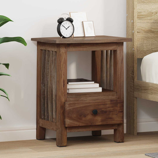 vidaXL Bedside Table Brown 30 x 30 x 47 cm Solid Reclaim Wood