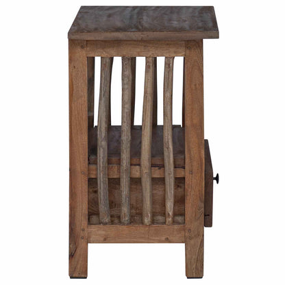 vidaXL Bedside Table Brown 30 x 30 x 47 cm Solid Reclaim Wood