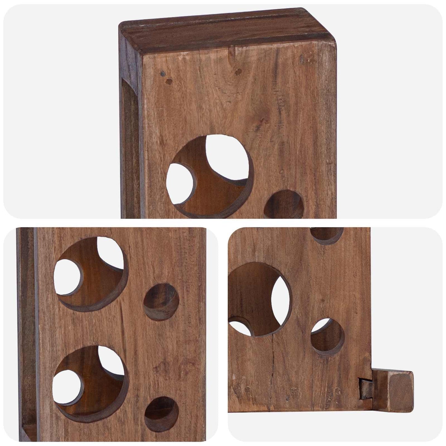 vidaXL Rack Brown 20 x 25 x 100 cm Solid Mahogany Wood