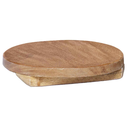 vidaXL Plant Stool 3 pcs Natural 29 x 29 x 3.5 cm Mahogany Wood