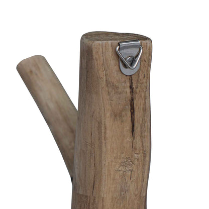 vidaXL Hook Brown 4 x 4 x 14 cm Solid Reclaim Wood
