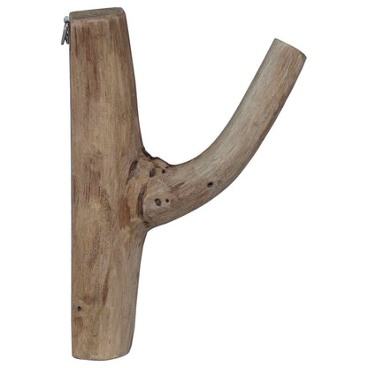 vidaXL Hook Brown 4 x 4 x 14 cm Solid Reclaim Wood