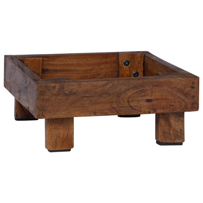 vidaXL Plant Stand 3 pcs Brown Mahogany Wood