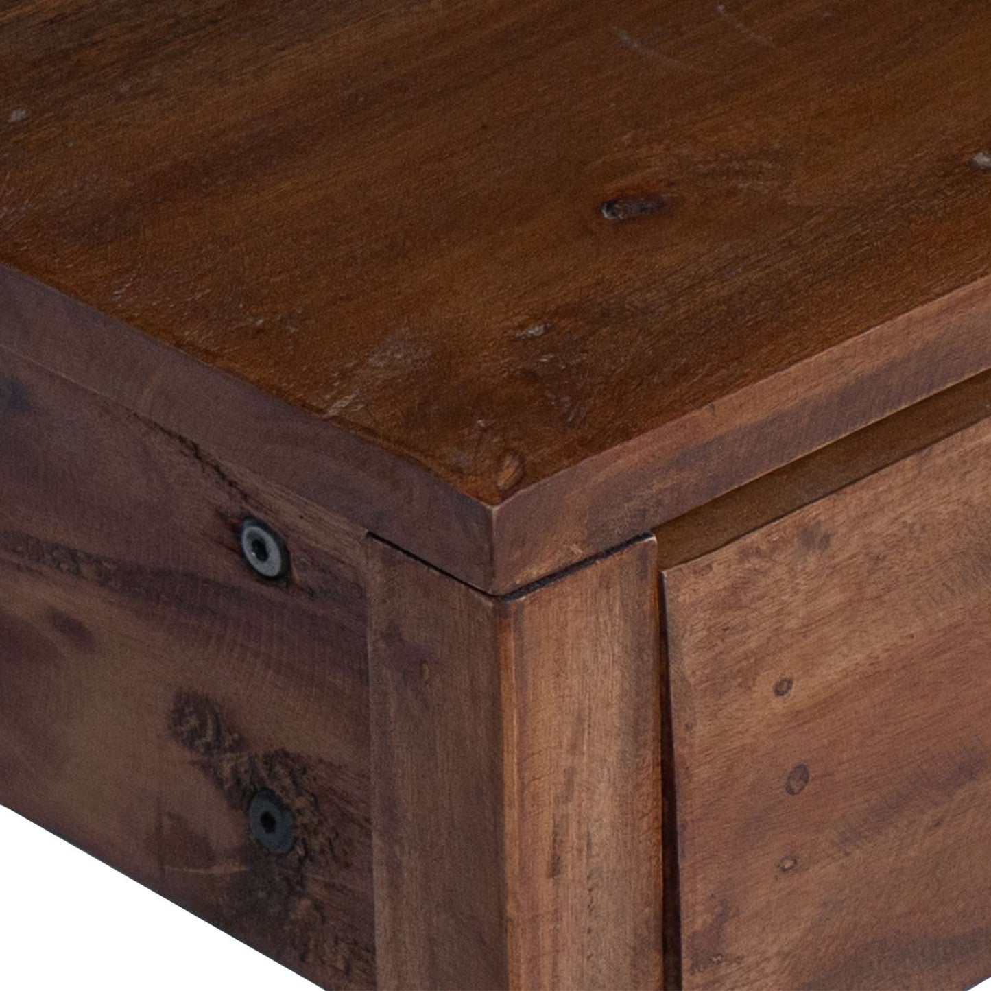 vidaXL Plant Stand with Drawer Brown 30 x 30 x 80 cm Mahogany Wood