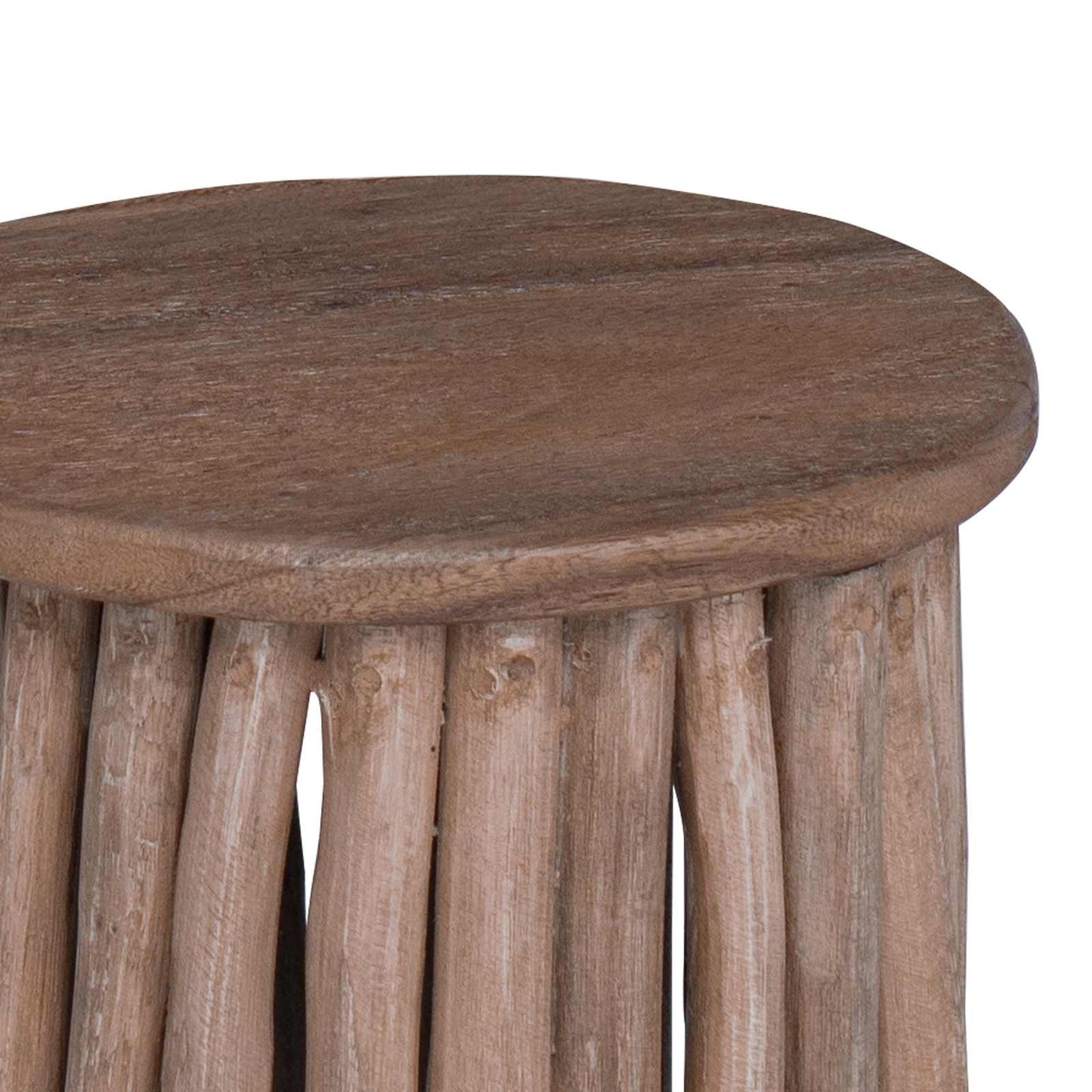 vidaXL Stool Natural 30 x 30 x 45 cm Solid Teak Wood