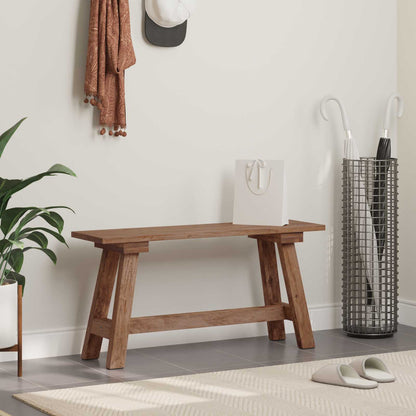 vidaXL Bench Natural 92 x 23.5 x 45.5 cm Solid Mahogany wood