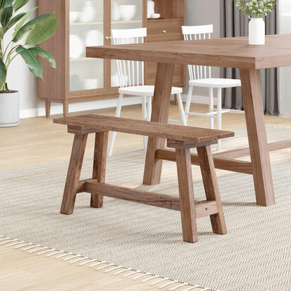 vidaXL Bench Natural 92 x 23.5 x 45.5 cm Solid Mahogany wood