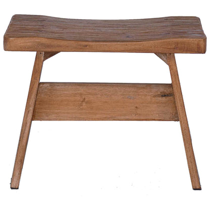 vidaXL Stool Natural 40 x 25 x 31 cm Mahogany Wood