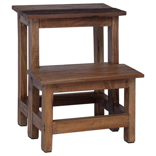 vidaXL Stool Natural 37 x 37 x 46 cm Mahogany Wood