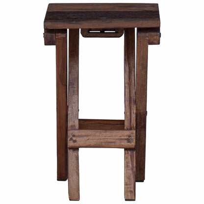 vidaXL Stool Natural 30 x 30 x 48 cm Solid Reclaim wood
