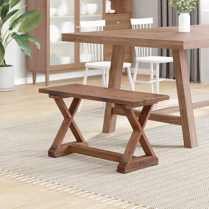 vidaXL Bench Natural 85 x 35 x 46 cm Solid Reclaim wood