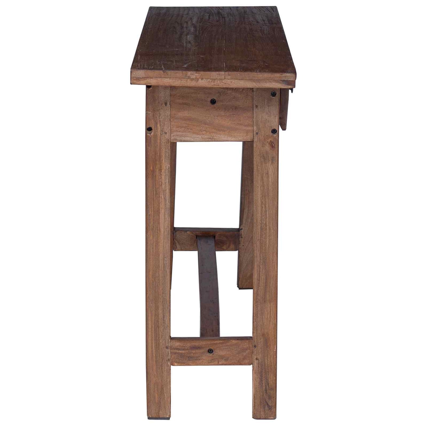 vidaXL Desk with Drawer Brown 110 x 30 x 79 cm Solid Mahogany Wood