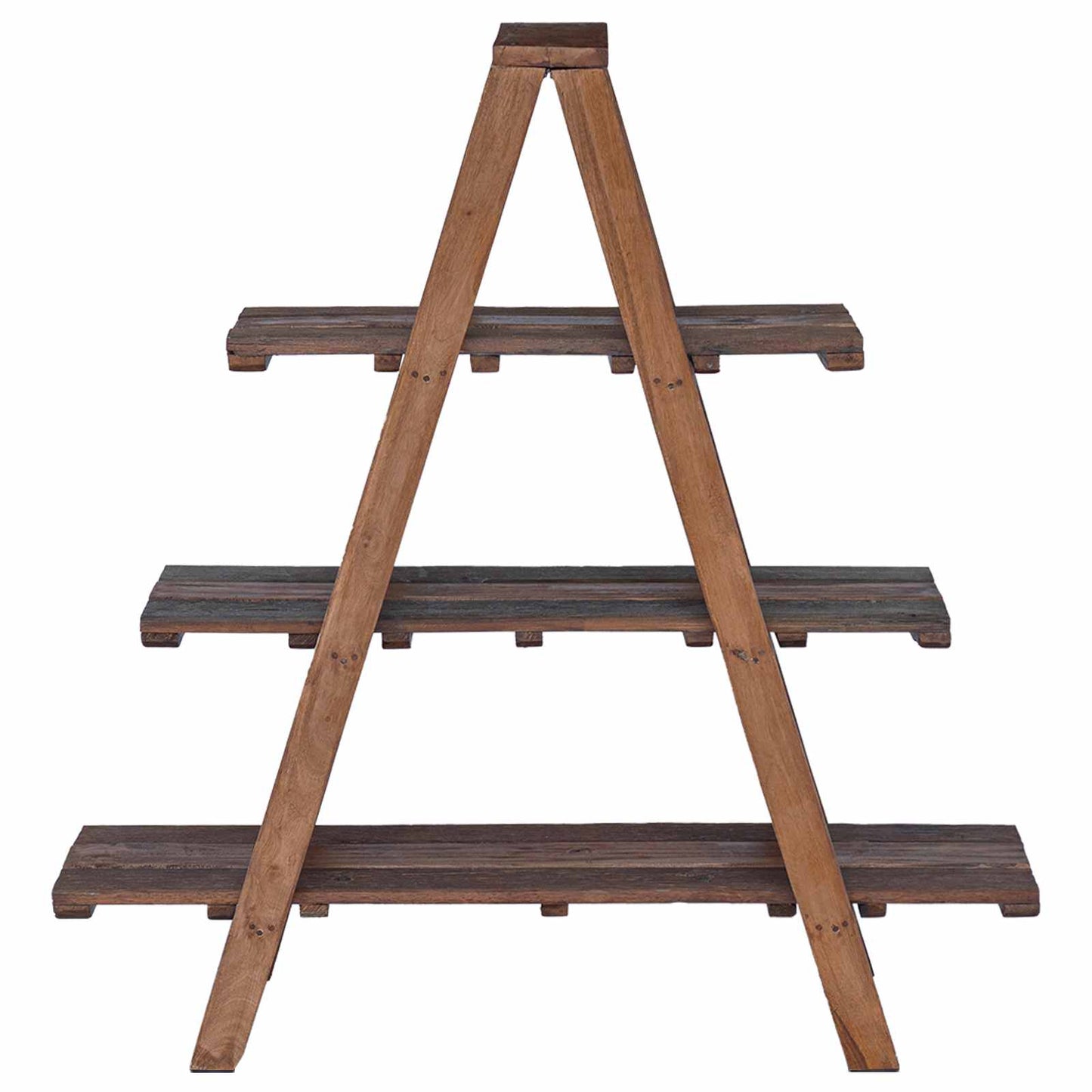 vidaXL Folding Rack Brown 79.5 x 35 x 112 cm Solid Reclaim Wood