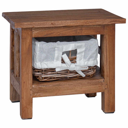 vidaXL Side Table Brown 38 x 28 x 35 cm Solid Mahogany wood