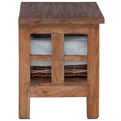 vidaXL Side Table Brown 38 x 28 x 35 cm Solid Mahogany wood