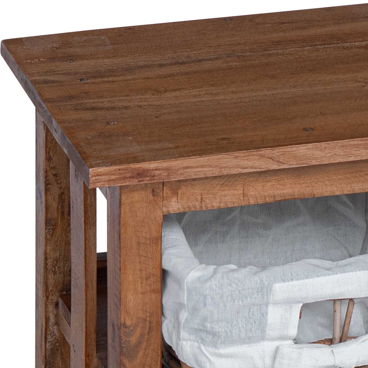 vidaXL Side Table Brown 38 x 28 x 50 cm Solid Mahogany wood