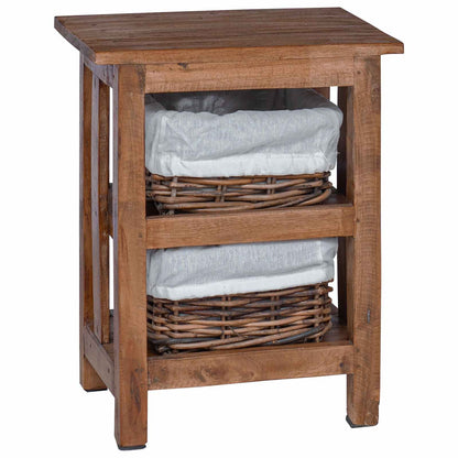vidaXL Side Table Brown 38 x 28 x 50 cm Solid Mahogany wood