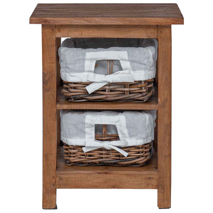 vidaXL Side Table Brown 38 x 28 x 50 cm Solid Mahogany wood