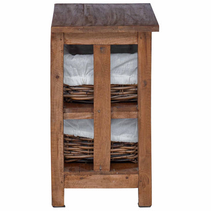 vidaXL Side Table Brown 38 x 28 x 50 cm Solid Mahogany wood