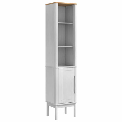 vidaXL Bathroom Furniture Set FLORO 2 pcs White Solid Pine Wood