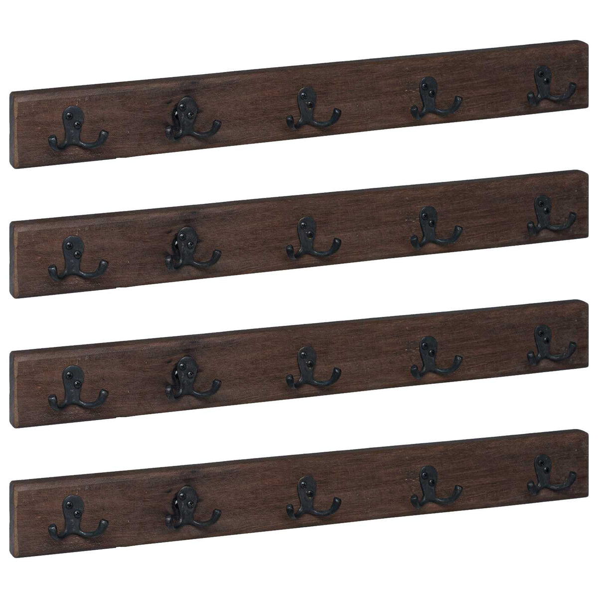 vidaXL Hanger Brown 60 x 7 x 8 cm Solid Reclaim Wood